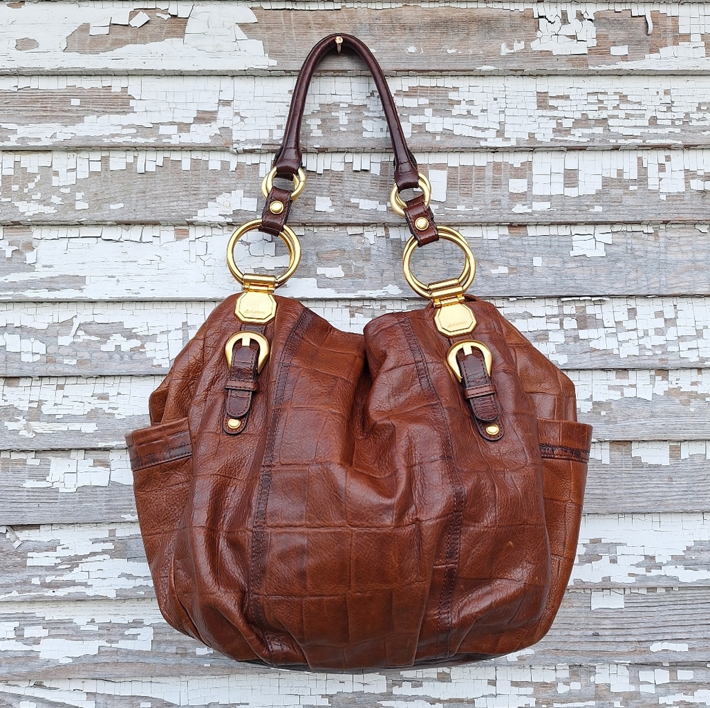Elegant Brown Leather Tote Bag